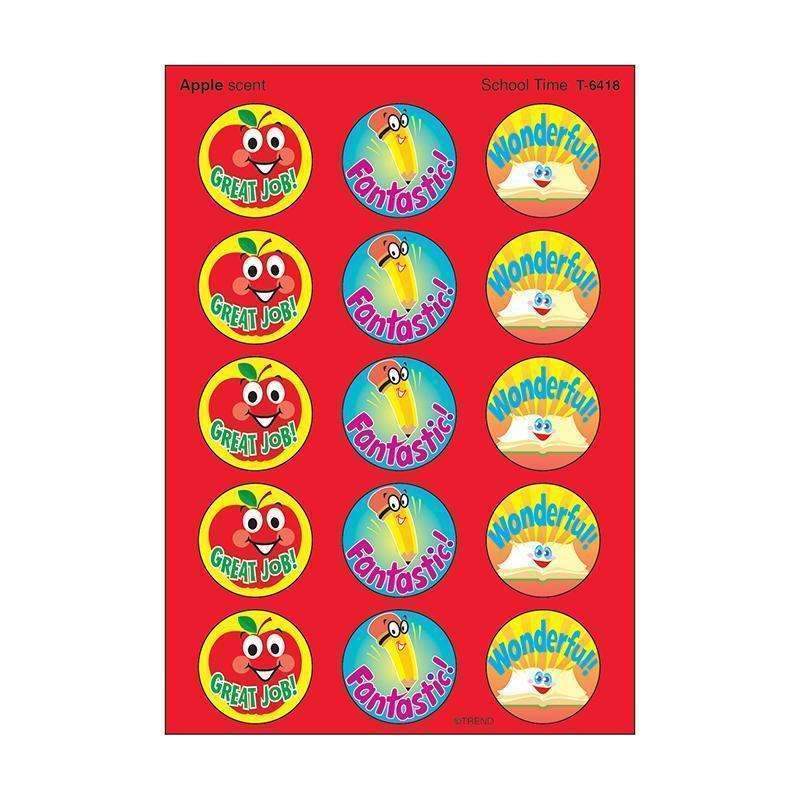 (12 PK) STINKY STICKERS SCHOOL TIME-Learning Materials-JadeMoghul Inc.