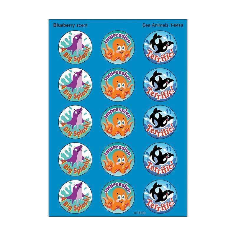 (12 PK) STINKY STICKERS SEA ANIMALS-Learning Materials-JadeMoghul Inc.