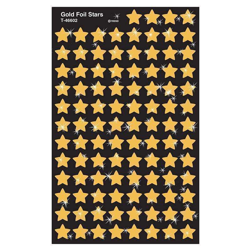 (12 PK) SUPERSHAPES GOLD FOIL STARS-Learning Materials-JadeMoghul Inc.