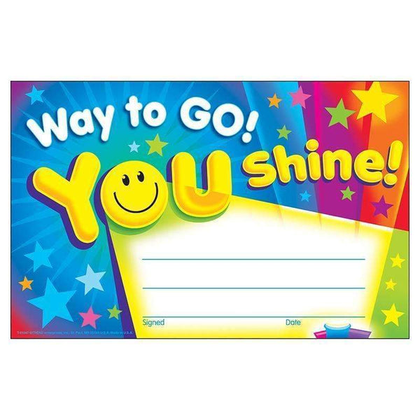 (12 PK) WAY TO GO YOU SHINE-Learning Materials-JadeMoghul Inc.