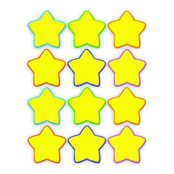 (12 Pk) Yellow Stars Mini Accents-Learning Materials-JadeMoghul Inc.