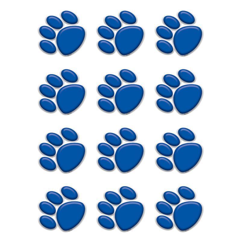 (12 Pk)Blue Paw Prints Mini Accents-Learning Materials-JadeMoghul Inc.