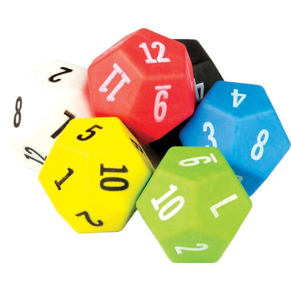 12 SIDED DICE 6 PACK-Learning Materials-JadeMoghul Inc.