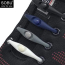 12pcs/lot Black Round Creative No Tie Shoelaces Elastic Silicone Shoe Lace N026 JadeMoghul Inc. 