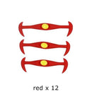 12pcs/lot Black Round Creative No Tie Shoelaces Elastic Silicone Shoe Lace N026 JadeMoghul Inc. 