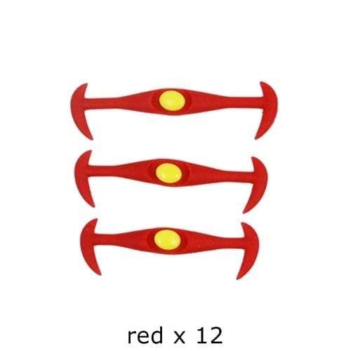 12pcs/lot Black Round Creative No Tie Shoelaces Elastic Silicone Shoe Lace N026 JadeMoghul Inc. 