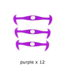 12pcs/lot Black Round Creative No Tie Shoelaces Elastic Silicone Shoe Lace N026 JadeMoghul Inc. 