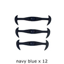 12pcs/lot Black Round Creative No Tie Shoelaces Elastic Silicone Shoe Lace N026 JadeMoghul Inc. 