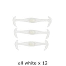 12pcs/lot Black Round Creative No Tie Shoelaces Elastic Silicone Shoe Lace N026 JadeMoghul Inc. 