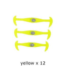 12pcs/lot Black Round Creative No Tie Shoelaces Elastic Silicone Shoe Lace N026 JadeMoghul Inc. 