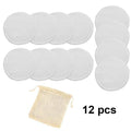 12PCS/SET Reusable Bamboo Fiber Washable Rounds Pads Makeup Removal Cotton Pad Cleansing Facial Pad Tool New AExp