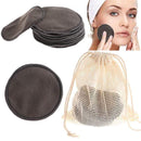 12PCS/SET Reusable Bamboo Fiber Washable Rounds Pads Makeup Removal Cotton Pad Cleansing Facial Pad Tool New AExp