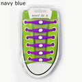 12pcs/lot Round Shoelace Gift box Unisex Elastic Silicone Shoe Laces For All Sneakers No Tie Shoelaces Wholesale K049-Purple-JadeMoghul Inc.
