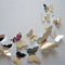 12pcs/set New Arrive Mirror Sliver 3D Butterfly Wall Stickers Party Wedding Decor DIY Home Decorations-Blue-JadeMoghul Inc.