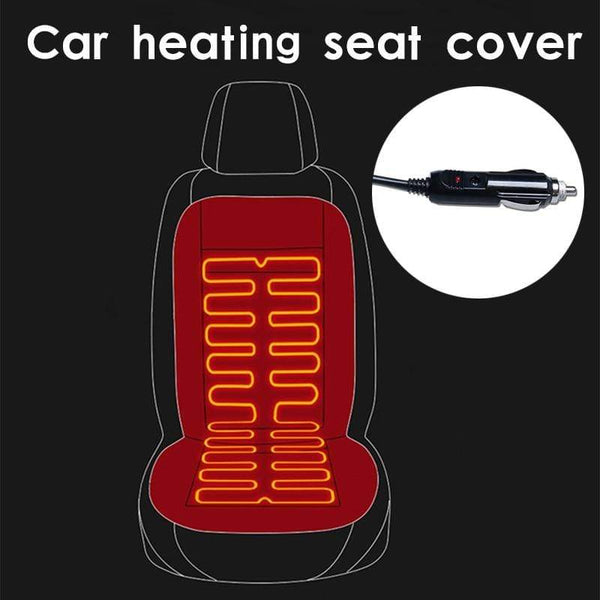 12V Heated car seat cover  The cloak on the car seat Seat heating Universal Automobile cover car seat protector Car seat heating JadeMoghul Inc. 