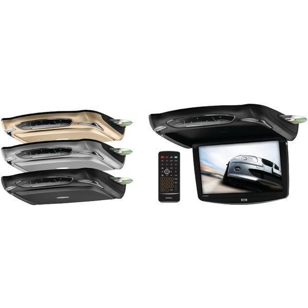 13.3" All-in-One Ceiling-Mount TFT Monitor & Multimedia Player with IR & FM Transmitters & 3 Color Housings-Overhead & Headrest with DVD-JadeMoghul Inc.