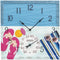 14" At the Pool Poly Resin Clock with Thermometer-Weather Stations, Thermometers & Accessories-JadeMoghul Inc.