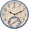 14" By the Sea Poly Resin Clock with Thermometer-Weather Stations, Thermometers & Accessories-JadeMoghul Inc.