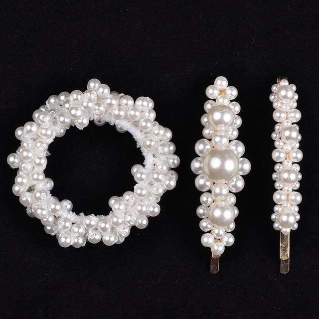 14 Colors Woman Elegant Pearl Hair Ties Beads Girls Scrunchies Rubber Bands Ponytail Holders Hair Accessories Elastic Hair Band AExp