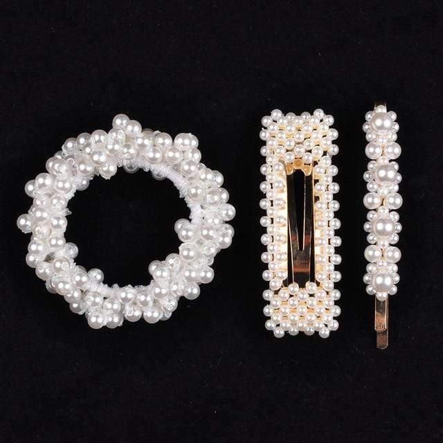 14 Colors Woman Elegant Pearl Hair Ties Beads Girls Scrunchies Rubber Bands Ponytail Holders Hair Accessories Elastic Hair Band JadeMoghul Inc. 