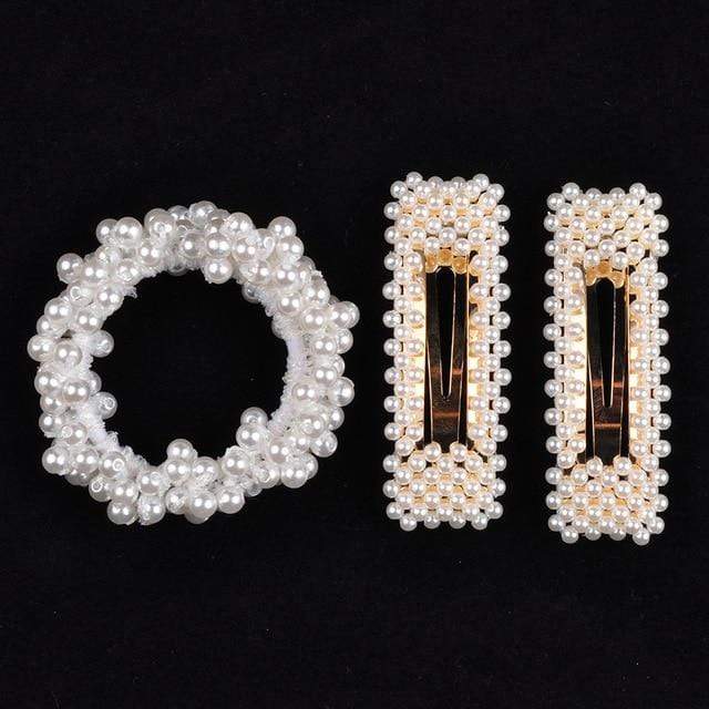 14 Colors Woman Elegant Pearl Hair Ties Beads Girls Scrunchies Rubber Bands Ponytail Holders Hair Accessories Elastic Hair Band JadeMoghul Inc. 