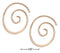 14 Karat Rose Gold Filled 22mm Spiral Threader Wire Hoop Earring-Silver Earrings-JadeMoghul Inc.
