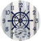 14" Poly Resin Clock with Thermometer (Captain's Wheel)-Weather Stations, Thermometers & Accessories-JadeMoghul Inc.
