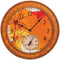 14" Poly Resin Clock with Thermometer (Mosaic Palms)-Weather Stations, Thermometers & Accessories-JadeMoghul Inc.
