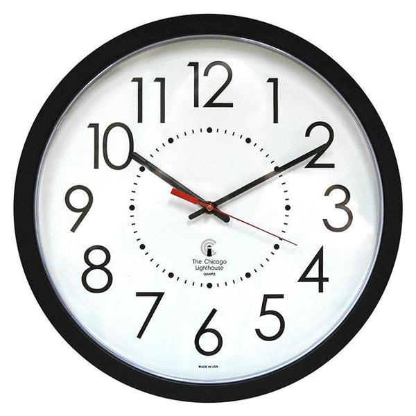 14.5IN BLACK ELEC CLOCK 12.5IN DIAL-Learning Materials-JadeMoghul Inc.