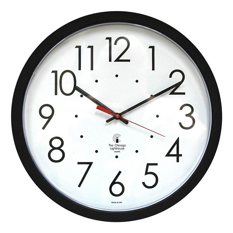 14.5IN BLACK SELFSET CLOCK STD DIAL-Learning Materials-JadeMoghul Inc.