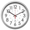 14.5IN SLVER CONT CLOCK 12.5IN DIAL-Learning Materials-JadeMoghul Inc.