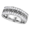 14k White Gold Men's Round Diamond Grecco Wedding Anniversary Band 1/2 Cttw - FREE Shipping (US/CAN)-Gold & Diamond Wedding Jewelry-8.5-JadeMoghul Inc.