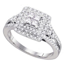 14k White Gold Princess Diamond Invisible-set Women's Bridal Wedding Engagement Ring 3/4 Cttw - FREE Shipping (US/CAN)-Gold & Diamond Engagement & Anniversary Rings-7-JadeMoghul Inc.