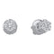 14k White Gold Round Diamond Flower Cluster Women's Screwback Stud Earrings 1-6 Cttw - FREE Shipping (USA/CAN)-Gold & Diamond Earrings-JadeMoghul Inc.