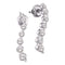 14k White Gold Round Diamond Women's Journey Love Anniversary Screwback Stud Earrings 1-4 Cttw - FREE Shipping (US/CAN)-Gold & Diamond Earrings-JadeMoghul Inc.