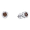 14k White Gold Women's Cognac-brown Color Enhanced Diamond Halo Flower Cluster Screwback Stud Earrings 1-2 Cttw - FREE Shipping (USA/CAN)-Gold & Diamond Earrings-JadeMoghul Inc.