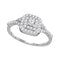 14k White Gold Women's Princess Diamond Bridal Wedding Engagement Ring 1/2 Cttw - FREE Shipping (USA/CAN)-Gold & Diamond Engagement & Anniversary Rings-5-JadeMoghul Inc.