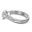 14k White Gold Women's Princess Diamond Bridal Wedding Engagement Ring Band Set 7/8 Cttw - FREE Shipping (US/CAN)-Gold & Diamond Wedding Ring Sets-5-JadeMoghul Inc.