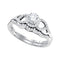 14k White Gold Women's Round Diamond Bridal Wedding Engagement Ring Band Set 3/8 Cttw - FREE Shipping (US/CAN)-Gold & Diamond Wedding Ring Sets-5-JadeMoghul Inc.