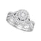 14k White Gold Women's Round Diamond Bridal Wedding Engagement Ring Band Set 7/8 Cttw - FREE Shipping (US/CAN)-Gold & Diamond Wedding Ring Sets-5-JadeMoghul Inc.