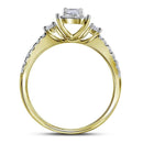 14k Yellow Gold Women's Princess Diamond Bridal Wedding Engagement Ring Band Set 7/8 Cttw - FREE Shipping (US/CAN)-Gold & Diamond Wedding Ring Sets-5-JadeMoghul Inc.