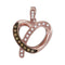 14kt Rose Gold Women's Cognac-brown Color Enhanced Diamond Heart Pendant 1-8 Cttw - FREE Shipping (US/CAN)-Gold & Diamond Pendants & Necklaces-JadeMoghul Inc.