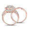 14kt Rose Gold Women's Princess Round Diamond Soleil Bridal Wedding Engagement Ring Band Set 1-3/4 Cttw - FREE Shipping (US/CAN)-Gold & Diamond Wedding Ring Sets-5.5-JadeMoghul Inc.