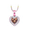 14kt Rose Gold Women's Round Cognac-brown Color Enhanced Diamond Frame Heart Cluster Pendant 1-3 Cttw - FREE Shipping (US/CAN)-Gold & Diamond Pendants & Necklaces-JadeMoghul Inc.
