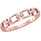14kt Rose Gold Womens Round Diamond Chain Link Stackable Band Ring .03 Cttw-Gold & Diamond Rings-9.5-JadeMoghul Inc.