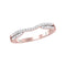 14kt Rose Gold Women's Round Diamond Contoured Enhancer Wedding Band Ring 1/6 Cttw - FREE Shipping (US/CAN)-Gold & Diamond Wedding Jewelry-7-JadeMoghul Inc.