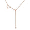 14kt Rose Gold Womens Round Diamond Heart Drop Pendant Necklace 1-6 Cttw-Gold & Diamond Pendants & Necklaces-JadeMoghul Inc.