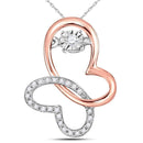14kt Rose Gold Women's Round Diamond Moving Twinkle Butterfly Bug Pendant 1-10 Cttw - FREE Shipping (US/CAN)-Pendants And Necklaces-JadeMoghul Inc.