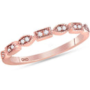 14kt Rose Gold Women's Round Diamond Stackable Band Ring 1-10 Cttw - FREE Shipping (US/CAN)-Rings And Bands-JadeMoghul Inc.