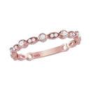 14kt Rose Gold Women's Round Diamond Stackable Band Ring 1-6 Cttw - FREE Shipping (US/CAN)-Rings And Bands-JadeMoghul Inc.
